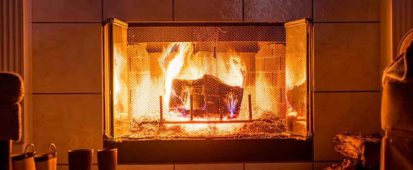 Mendota Hearth Landscape Fireplace Installation in New Bedford, Massachusetts