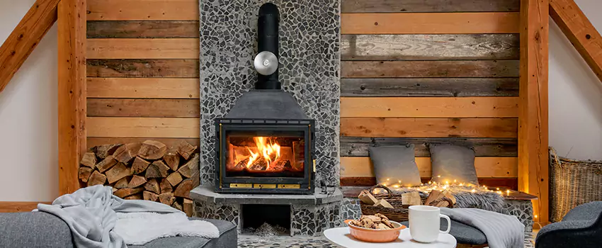 Thelin Hearth Products Direct Vent Gas Stove Fireplace Inspection in New Bedford, Massachusetts